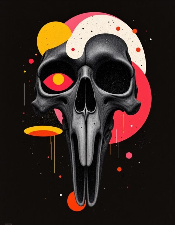 skull comic art