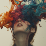 swirling colors portrait