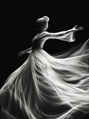 flowing dress artwork