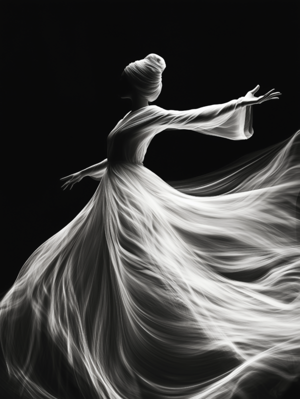 flowing dress artwork
