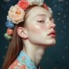peony crown portrait