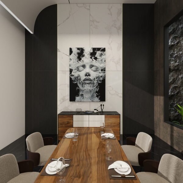 Virtual artwork black and white