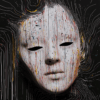 A surreal portrait of a melting face with vivid paint drips against a dark background, representing transformation and emotional depth.