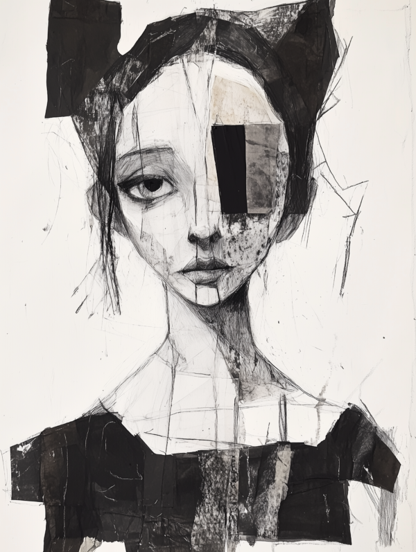 haunting woman portrait